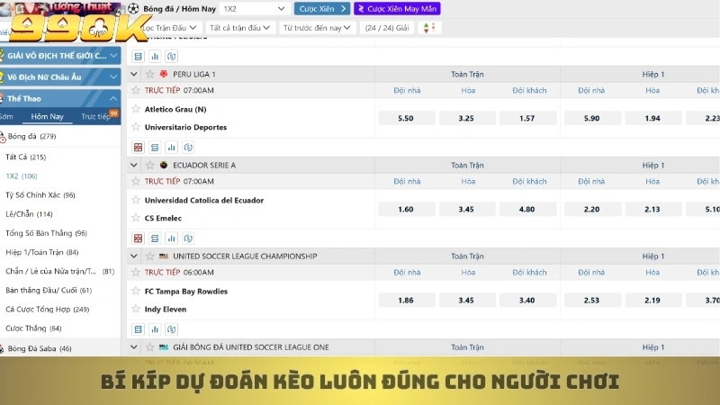 Bí kíp dự đoán kèo luôn đúng cho người chơi