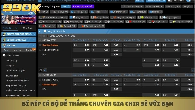 Bí kíp cá độ dễ thắng chuyên gia chia sẻ với bạn
