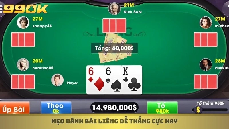 Mẹo đánh bài Liêng dễ thắng cực hay