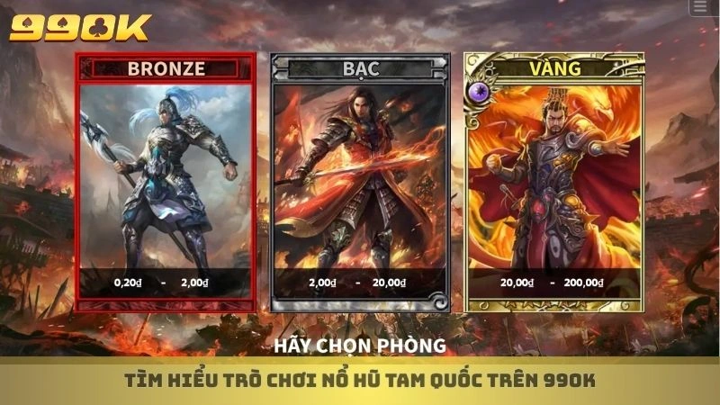 Tìm hiểu trò chơi nổ hũ Tam Quốc trên 99ok