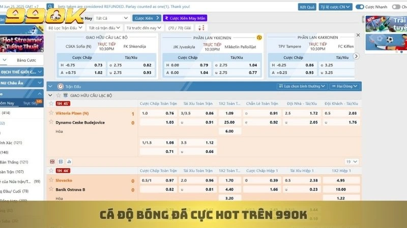 Cá độ Bóng đá cực hot trên 99ok